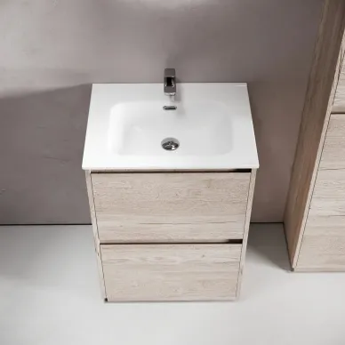 Тумба для ванной Sancos Libra Floor LB60FEG напольная, 59 см, дуб галифакс натуральный 5