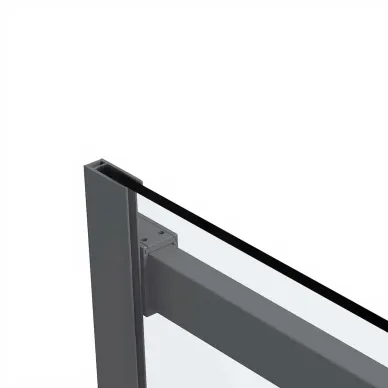 Душевая дверь Vincea Soft VDS-1CS130CLGM 130x195 см, профиль вороненная сталь/стекло прозрачное 8
