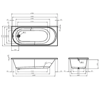 Ванна акриловая Am.Pm X-Joy W94A-175-075W-A 175х75 без гидромассажа 5