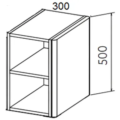 Нижний шкаф Astra Form Капелла 03110002 30 см, открытый 5