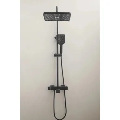 Душевая система Haiba HB24537-7 с термостатом, черная 6