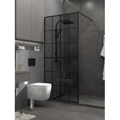 Душевая перегородка Teymi Helmi T00311 90х200 тонированное, чёрный матовый 10