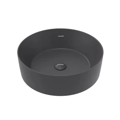 Раковина накладная Creavit Nice NC045-00AM00E-0000 45 см, антрацит матовый 0