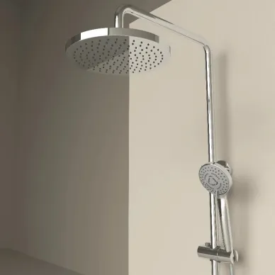 Душевая система Sancos Teo SC11002CH с термостатом и изливом, хром 7