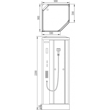 Душевая кабина Orans Enjoy Way (EW-111) (90х90) 8
