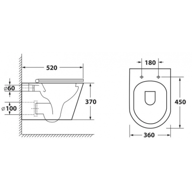 Чаша подвесного унитаза OWL 1975 Curve (OWLT190802) безободковый с сиденьем микролифт 5