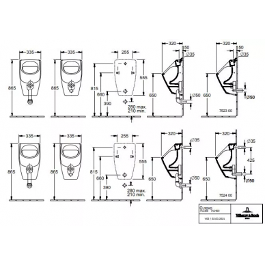 Писсуар подвесной Villeroy & Boch O.novo (75230001) 7
