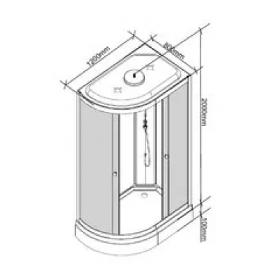 Душевая кабина Parly Effect (EF1231R) (120х80) правая 5