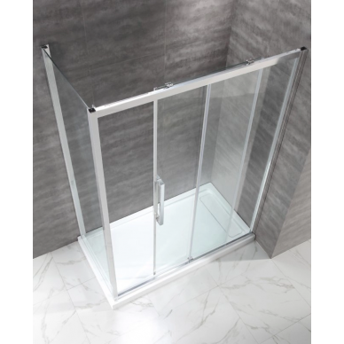 Душевой уголок Cezares Lux Soft (LUX-SOFT-W-AH-1-140/80-C-Cr-IV) 140x80 см, профиль хром/стекло прозрачное 1