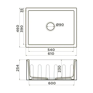 Мойка кухонная Omoikiri Mikura 61-TO 4911258 46x61 см, toscana matt 3