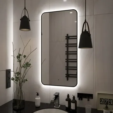 Зеркало Teymi Solli Black Soft Line T20235S с подсветкой, сенсор на взмах, чёрный, 120 см 9