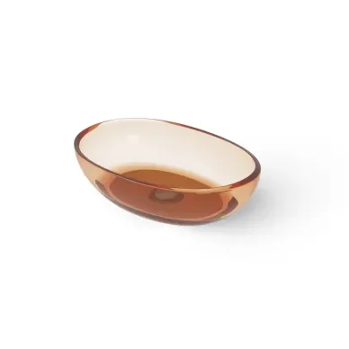 Dea Design Washbasins Раковина 60х40х15.5-14.5см., накладная, без отв., Glasstek, прозрачная смола, цвет: Sunset R1 DD9077 600 R1 0