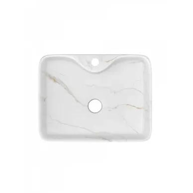 Раковина накладная Teymi Helmi S T50284 48x37, мрамор белый 8