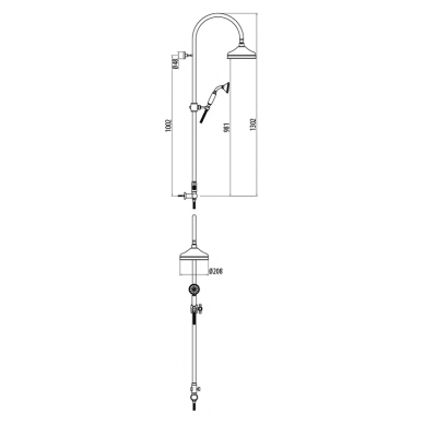 Душевая система Gattoni PD (4291/PDV0br) (бронза) 1