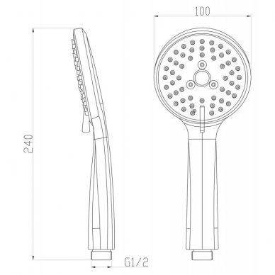 Ручной душ BelBagno Nova (BB-D1C4) 1