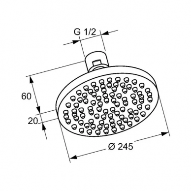 Верхний душ Kludi A-Qa (6652105-00) 250 мм 1