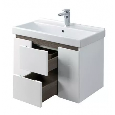 Тумба для ванной Aquaton Рене 80 (1A258601NRC80) белый/грецкий орех 5