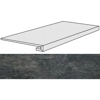 739324 Ardoise Noir Gradino 33x120x3 0