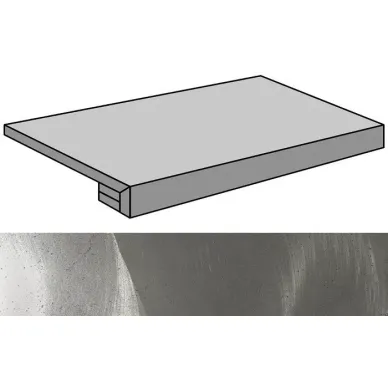 Inox Silver Graffiato Gradone Rec-60 29.75x59.55 0