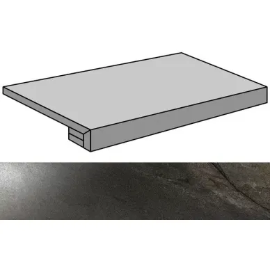 Materia Black Lappato Gradone Rec-60 29.75x59.55 0