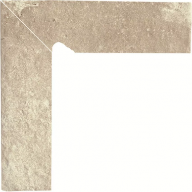 Scandiano Beige Цоколь левый структурный 2-х элем. 30х8,1 0