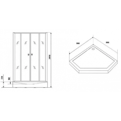 Душевая кабина Grossman (GR271D) 90х90х205 6