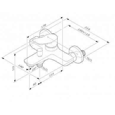 Смеситель для ванны AM.PM X-Joy (F85A10022) черный матовый 6