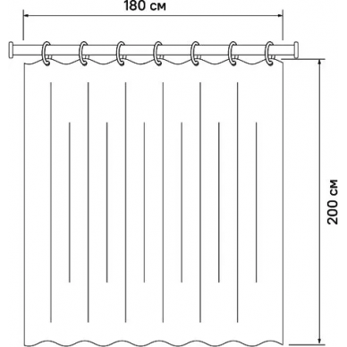 Шторка для ванной Iddis Basic (B02P218i11) 6