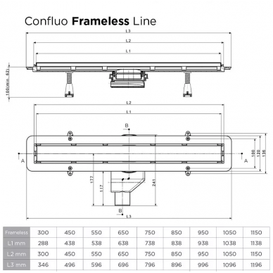 Душевой лоток Pestan Confluo Frameless Line 750 Black Glass (13701205) с решеткой 5