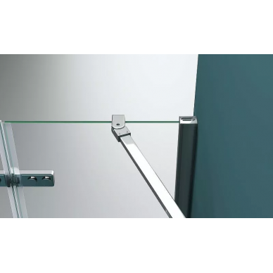 Душевая дверь BelBagno Kraft 80 (KRAFT-B-12-60/20-C-Cr-L) левая, профиль хром/стекло прозрачное 10