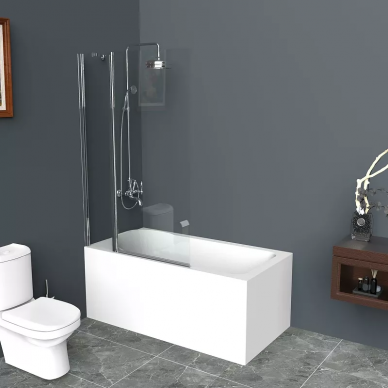 Душевая шторка BelBagno Uno UNO-V-11-120/150-C-Cr, профиль хром/стекло прозрачное 0