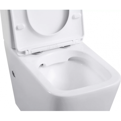 Унитаз напольный Black & White Universe W-7703 с ультратонким сиденьем с микролифтом 5