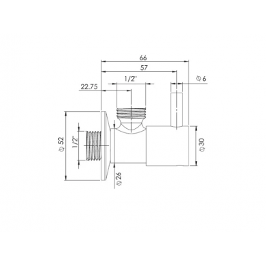 Вентиль запорный Fima Carlo Frattini Sottolavabo (F194CR) хром 1