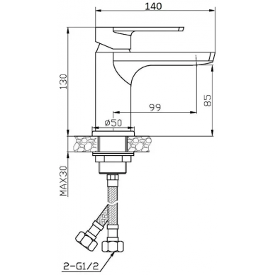 Смеситель для раковины Agger Brilliant (A0302100), хром 5