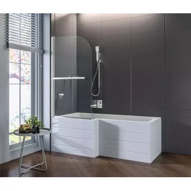 Шторка для ванной Good Door Screen H-HT-80-C-CH (80x140) профиль хром/прозрачное стекло 0