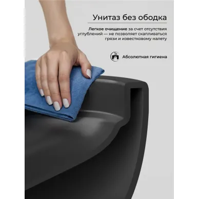 Унитаз подвесной Ceramicanova Metropol Торнадо CN4002TMB черный матовый микролифт 5