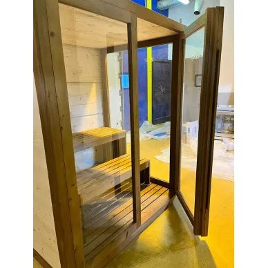 GRUPPO TREESSE AURA сауна 180х150х216Н, SX (левый вариант), подсветка, фронтальная дверь стекло/дерево SA1815DX01AVL 7