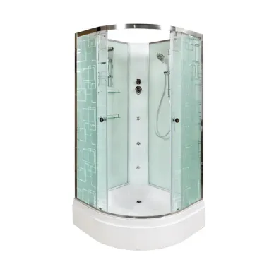 Душевая кабина DTO EM EM2710NGM 100x100x208 см, без крыши, с гидромассажем 1