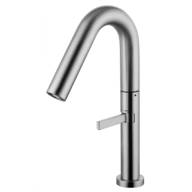 Смеситель для раковины Wonzon & Woghand WW-6068-BS высокий излив, брашированный никель 0