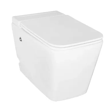 Унитаз импульсный Azario 360х590х440 напольный, квадратный, быстросъемное сиденье микролифт AZ101 10