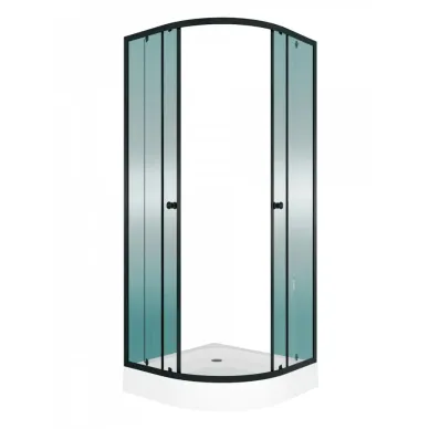 Душевой уголок Teymi Lina T00502 80x80, с поддоном, чёрный/стекло прозрачное 8