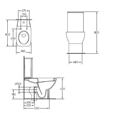 Чаша для напольного унитаза Ideal Standard Cantica (T317861) с сиденьем микролифт 1