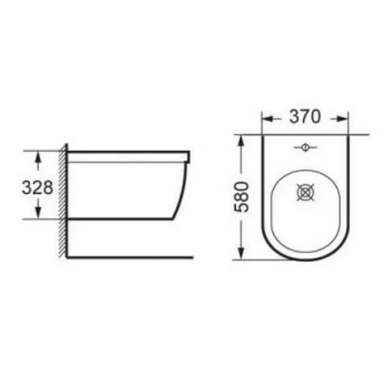 Биде подвесное BelBagno Dune (BB5382GW) 1