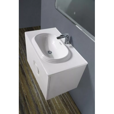 Тумба для ванной Belbagno Onda 80 (Bianco Lucido) 2