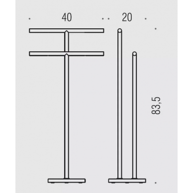 Полотенцедержатель Colombo Plus (W4938) (40x20x83,5 см) напольный 1