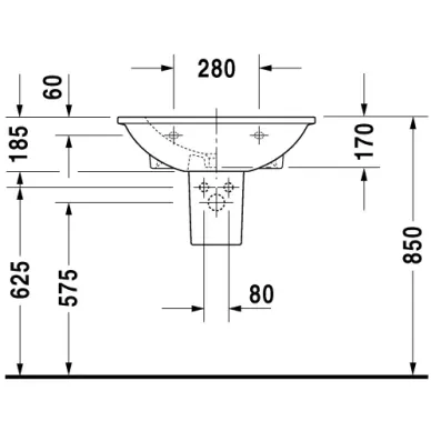 Раковина Duravit Darling New (262165) (65 см) 6