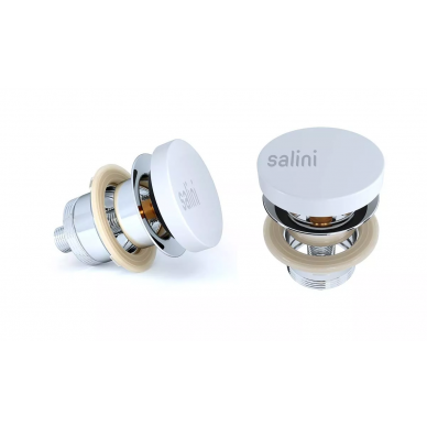Сливной набор для раковины Salini D 504 (16222WG) (S-Sense) белый глянцевый 0