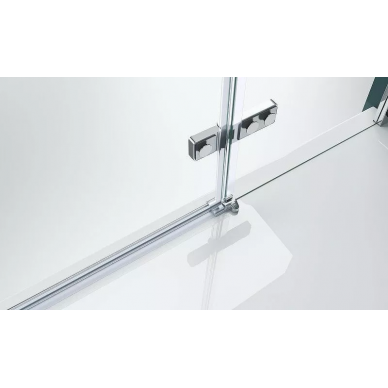 Душевая дверь BelBagno Kraft 90 (KRAFT-B-12-60/30-C-Cr-L) левая, профиль хром/стекло прозрачное 9