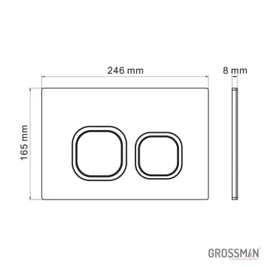 Инсталляция для подвесного унитаза Grossman 900.K31.01.000+клавиша 700.K31.02.110.110+унитаз GR-4411S 10
