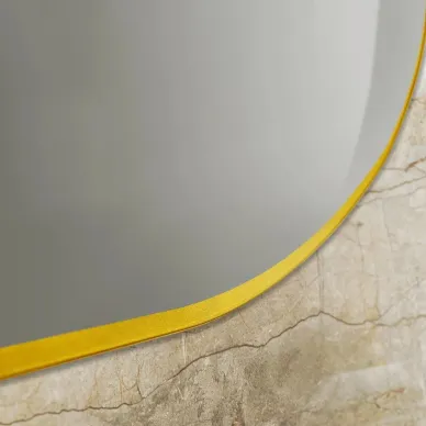 Зеркало Art&Max Torino AM-Tor-550-1050-DS-Gold 55х105 см бесконтактный сенсор с LED подсветкой, золото 6